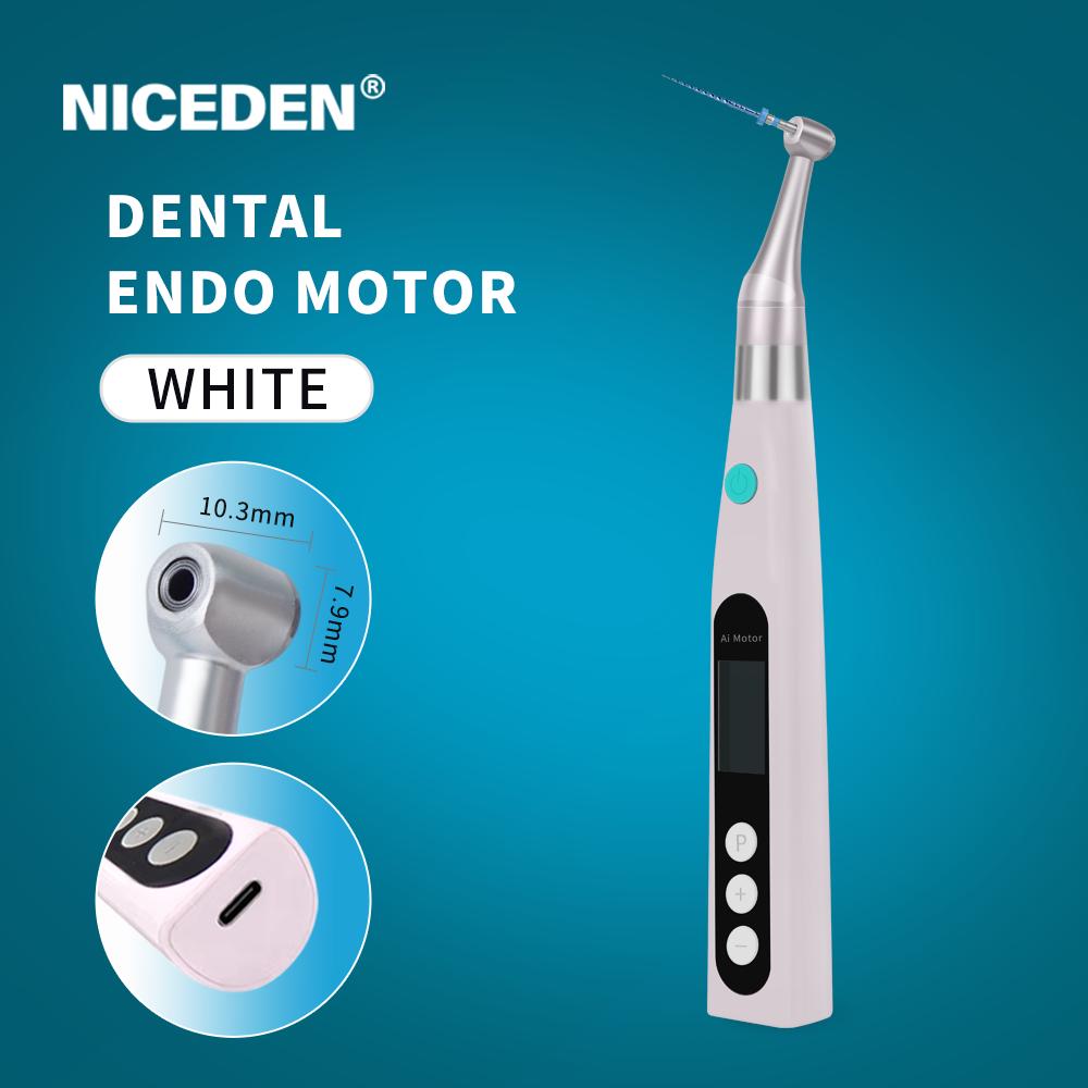 Niceden Thérapie radiculaire dentaire intelligente sans fil NICEDEN 16:1 contre-angle standard avec lampe Instrument endodontique Moteur Endo