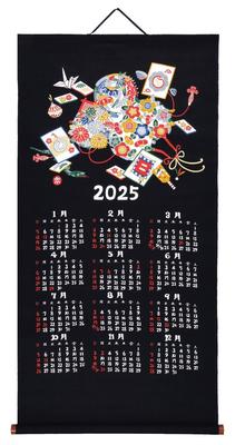 Calendrier Calendrier sur Rouleau Suspendu 2025 Yamamoto Jin Shoten dans un Étui [17701]