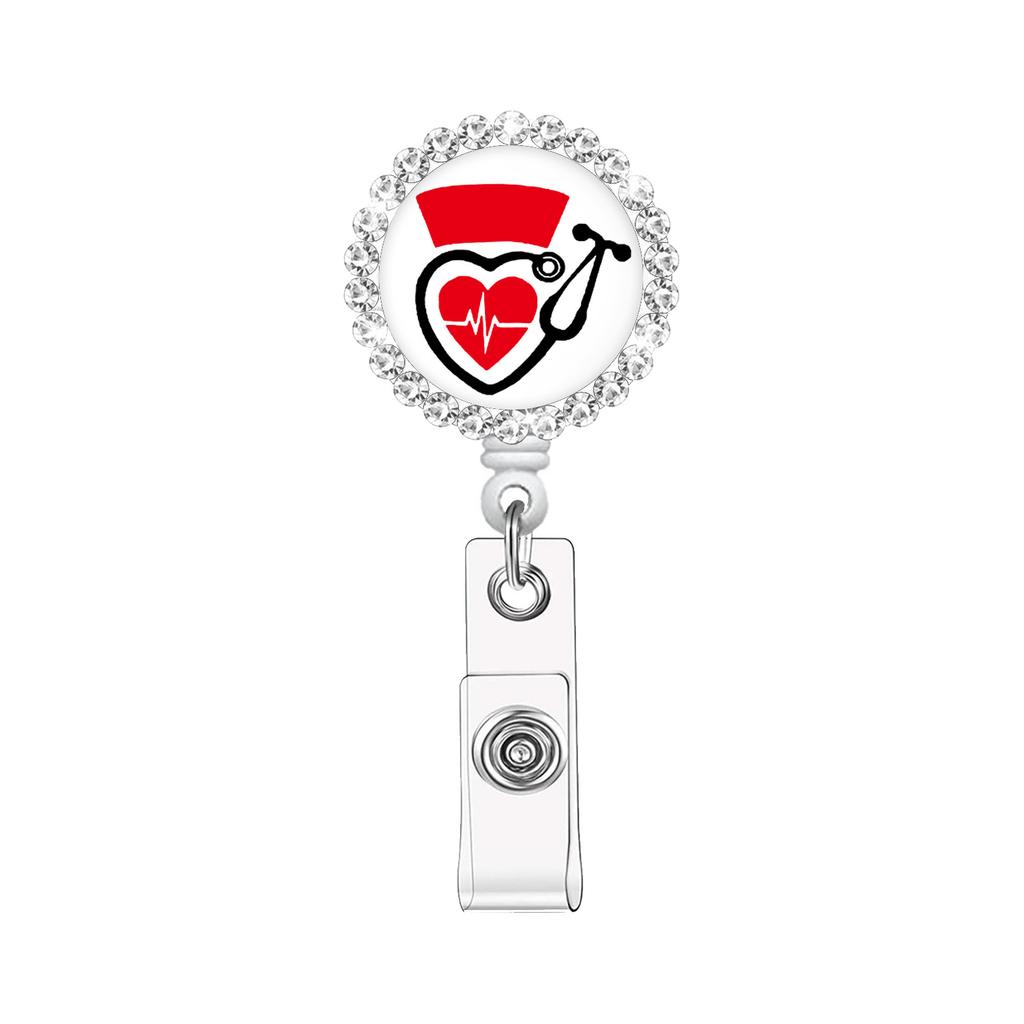 Retractable Badge Holder Stylish Id Holder Clip Badge Reel Retractable Resin Badge Reel For Workplace Security Id Access