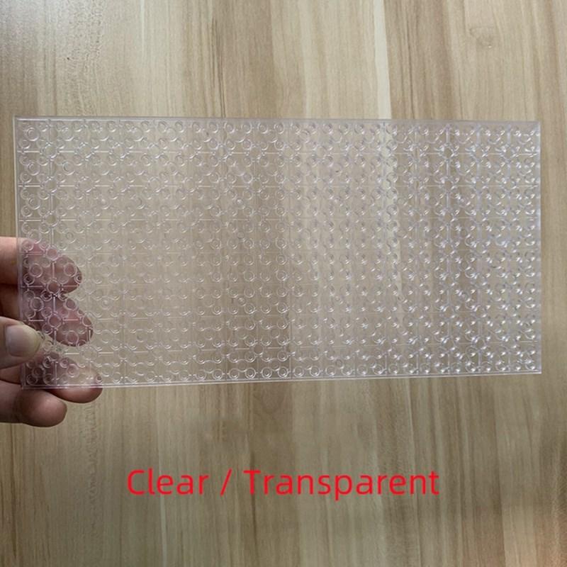 16x32 Double-sided Base Plate Base Plate Transparent ideal for Figures Construction Bricks Playthings ideal for Kids City Plates Plastic Material