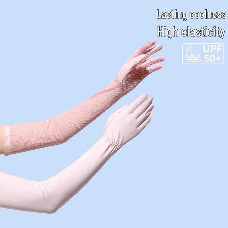 Women's Ice Silk UV Protection Sleeves: Breathable, Long, Non-Slip Arm Guards for Outdoor Use