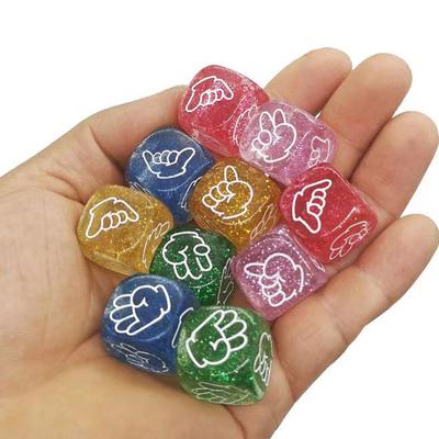10ks Rock Paper Scissors Hra na pití kostek Party Spiele Juegos De Mesas Para Toda La Familia Zábavné hračky pro děti Dospělí