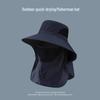 Women's Anti-UV Dual-Use Sun Hat with Face Shield for Summer Tea Picking, Riding, and Working