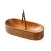 Sailing Boat Metal Incense Holder Natural Wooden Incense Burner Incense Plate Ash Catcher Buddhism Supplies Home Decor
