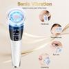 Micro-Current Facial Beauty Device Red Blue Light Facial Massager Instrument with Cooling Skin Tightening Firming Skin Care Tool