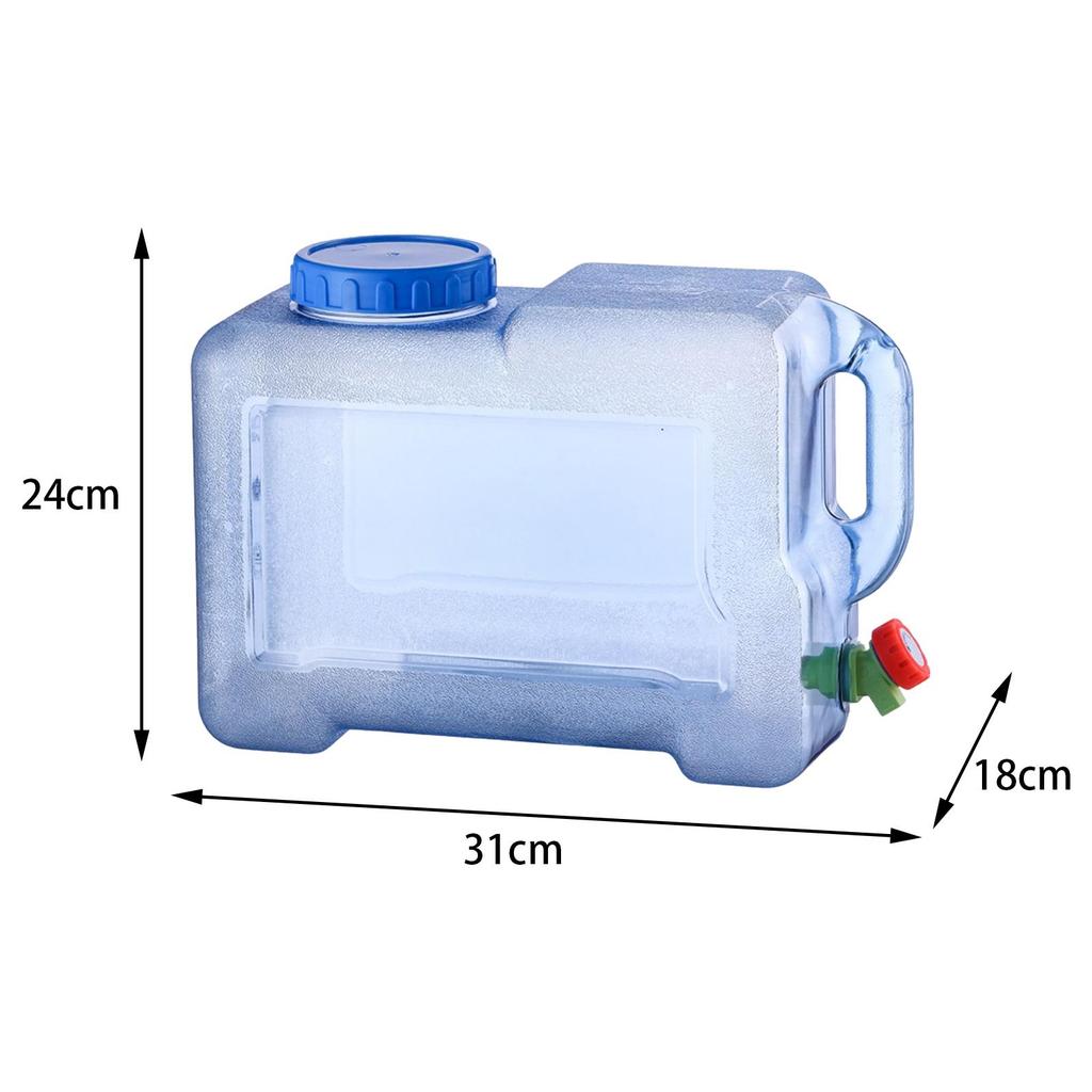 Portable Water Container Water Bottle Carrier with Faucet, 8L Water Storage Jug