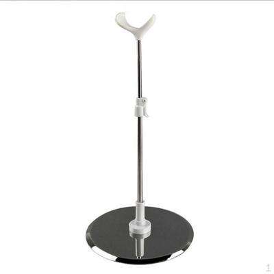 Adjustable Doll Stands /3 /4 Dolls or Action Figures, White Base with Metal Holder