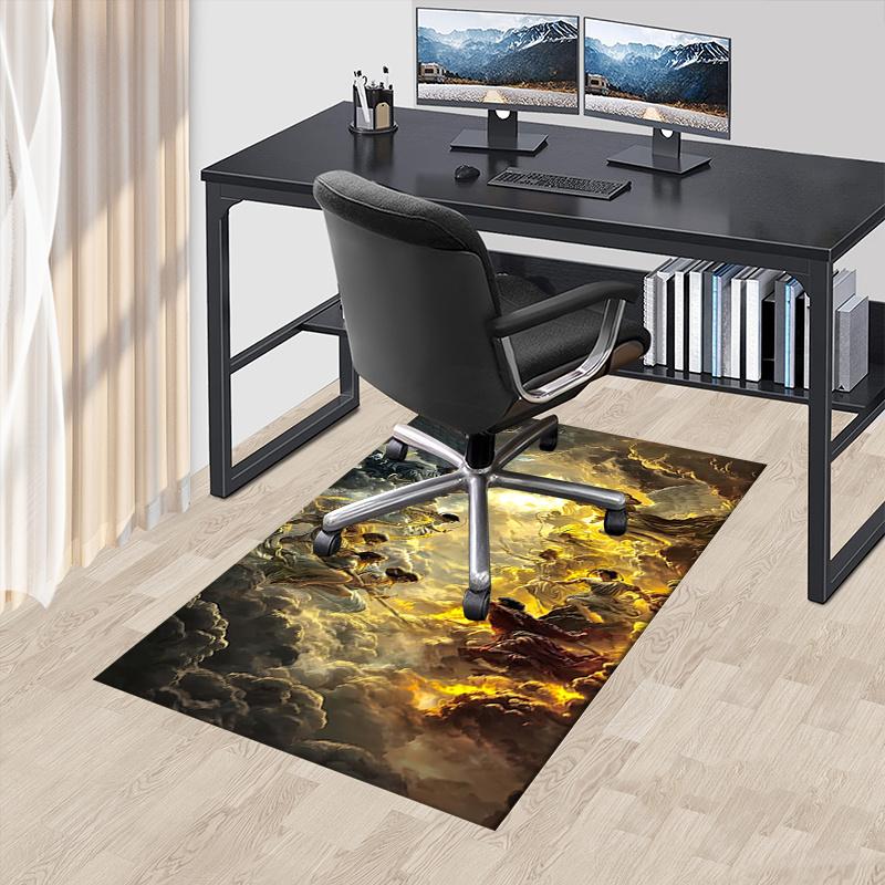 Elegant Angelic Cloud Chair Mat Office Carpet for Home Decor, Sofa Rug Gift, Suitable for Bedroom, Living Room, Various Rooms