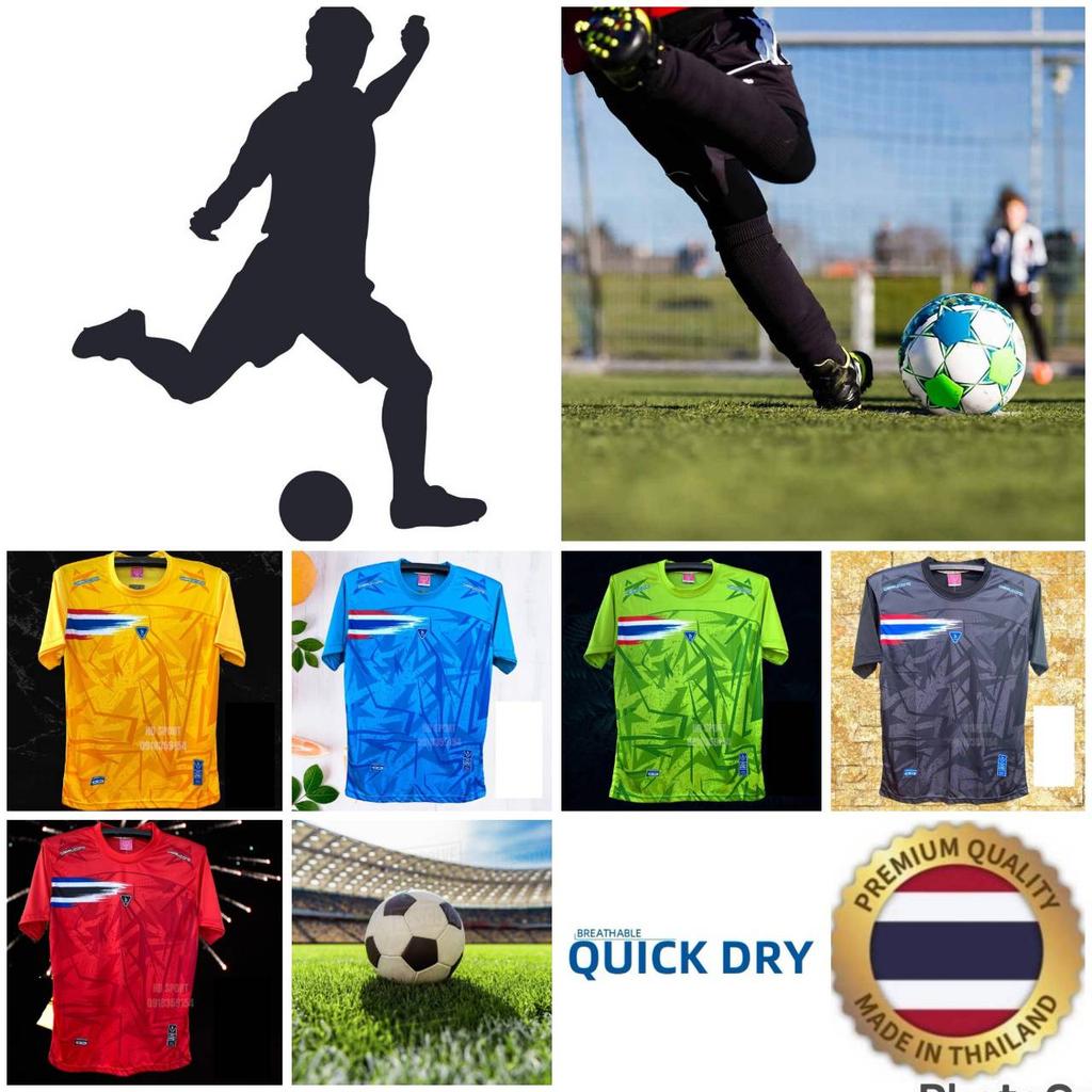 THAILAND Nationalfußball Fußball Vintage Shirt Sport Trainingstrikot Cheer Print Schnelltrocknend Kurzarm Uniform Thailand Flagge Kratzer Mikrofaser
