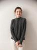 Autumn-Winter Cashmere Double-Strand Thickened Half-High Collar Cable Knit Pullover Sweater