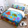 Cute Underwater Ocean Animals Bedding Duvet Cover Set  (1*Duvet Cover 2*Pillowcases, Without Duvet Insert)