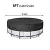 Round Pool Cover for 8/10/12ft Pools 210D Oxford Cloth Shields Against Debris Easy Attachment with Ropes for Stability