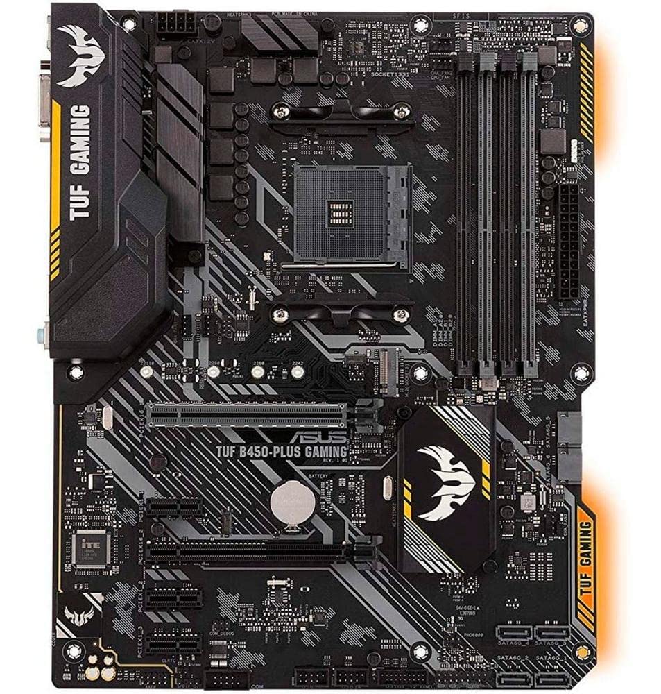 ASUS TUF GAMING ATX Motherboard with AMD AM4 and 3rd Gen AMD Ryzen CPUs B450-PLUS B450, Compatible,