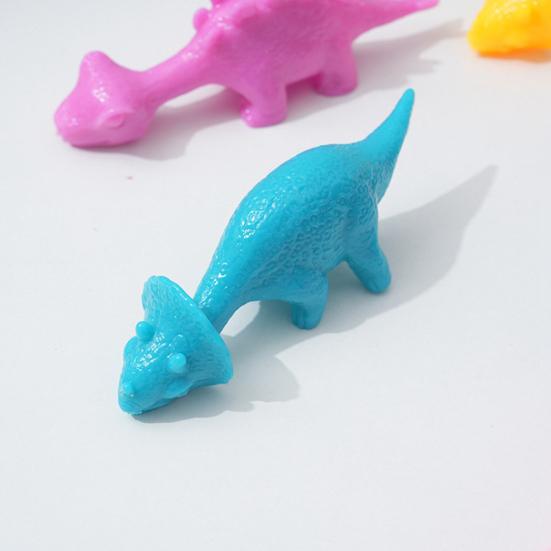 5Pcs Sling Shot Dinosaur Finger Toy Sticky Dino Launching Toy Anxiety Stress Relief Stretchy Flying Dinosaur Toy Tricky Props Party Favors