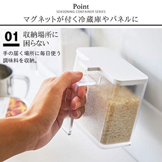 Yamazaki Jitsugyo 4818 Magnetický zásobník na koření Černý Cca. W11XD9XH10.5cm Věžový držák na koření lze krájet čajovou lžičkou