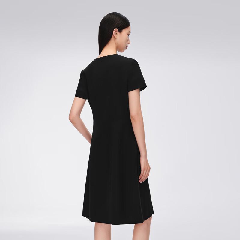 OVV Women's Classic Round Neck A-Line Commuter Dress