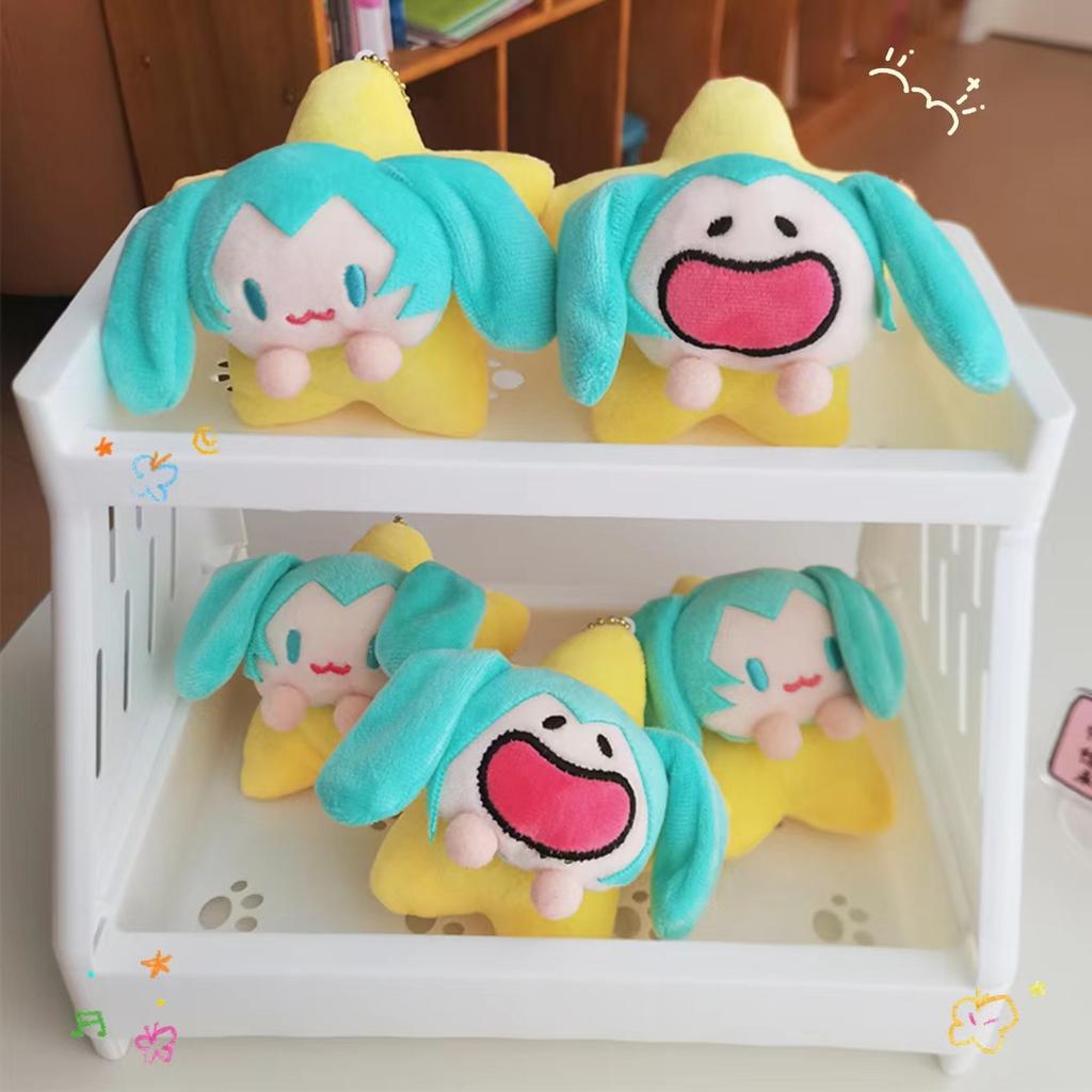 New Hatsune Miku Plush Key Pendant Cute Doll Bag Ornament 4-inch Catching Doll Gift