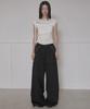 Peulleeoeob Asymmetrical Draped Strap Roll-Up T-Shirt (Fl-170_Cream)