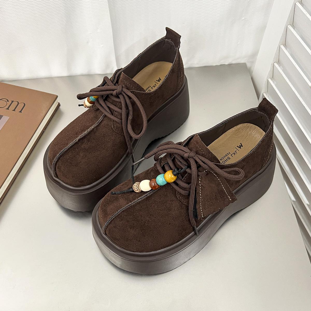 

Women s Beaded Decoration Lightweight Thick Sole Heightening Anti-slip Cushioning Arch Support Not Tired Feet Casual Sports Shoes 36
