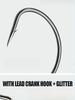 5pcs Heavy-Duty Lead Curved Fishing Hooks with Swivel Lead Head - Hook Point for Catfish, Carp, Pike, Trout - Sinkable Soft Bait for Texas Rig