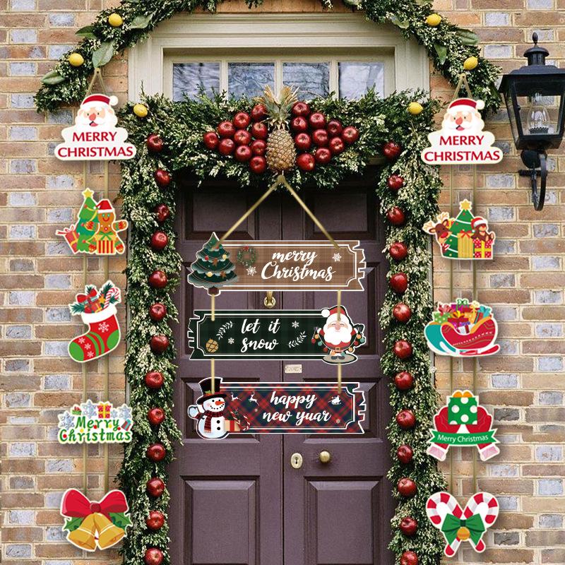 Neue Outdoor Weihnachtsfeier Türhänge Dekoration