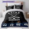Briar University Hockey Team Back Jersey Print 3 Pieces Duvet Cover Set Sports Romance Bedding Bedroom Home Decor Without Pillow Core