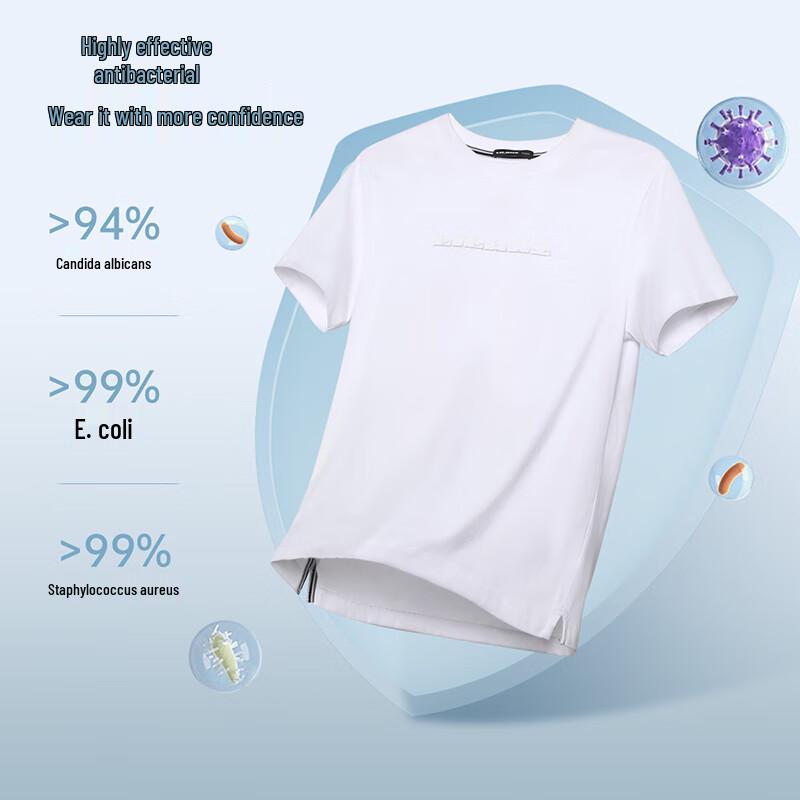 Lilang Men's Antibacterial Cooling Ice Silk Short Sleeve T-Shirt