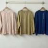 1116 Spring New Women's Top Shirt Loose Shirt Top Cardigan Vintage Organ Pleated Cardigan Long Sleeve Linen