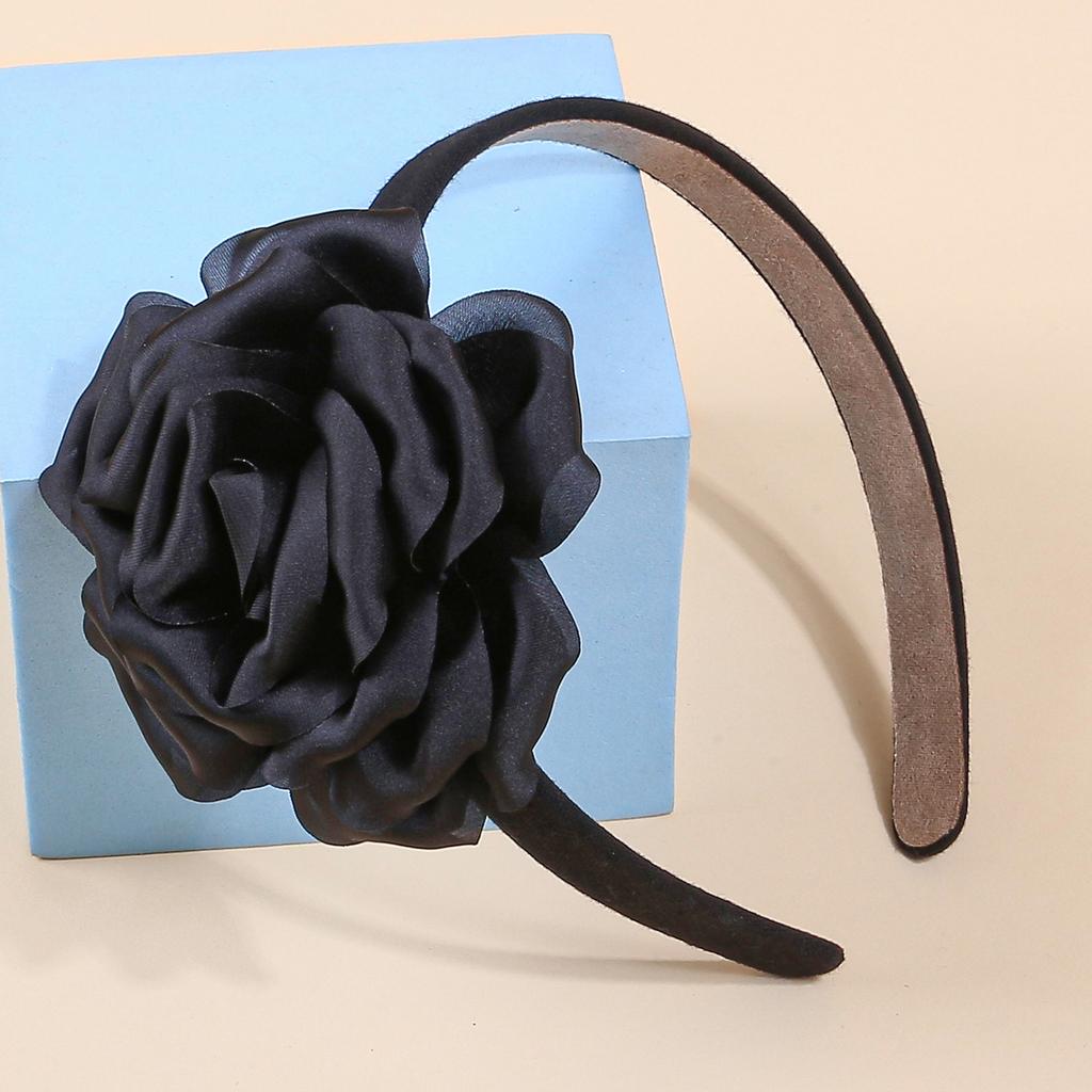 Modische Blumenstirnbänder für Frauen Stoff Kunststoff Haarreifen Satin Blumenstirnband Frauen Mädchen Kinder Haar-Accessoires