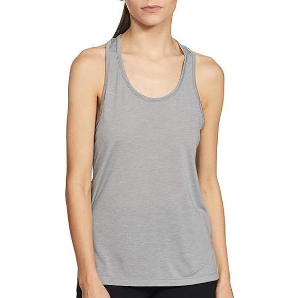 Nike Yoga Tanktop mit Schlitzsaum Atmungsaktives Strick Damen Tops Grau CQ8827-073