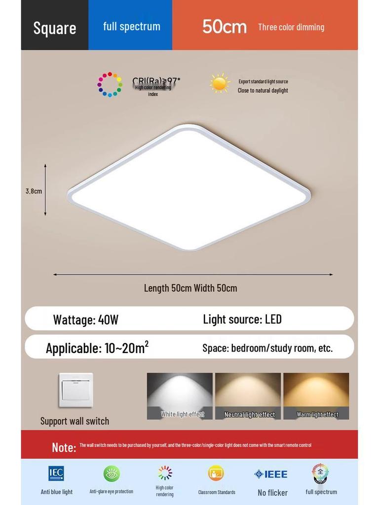 Ultra-Thin Minimalist Ceiling Lamp for Bedroom, Living Room, Corridor, and Children's Room