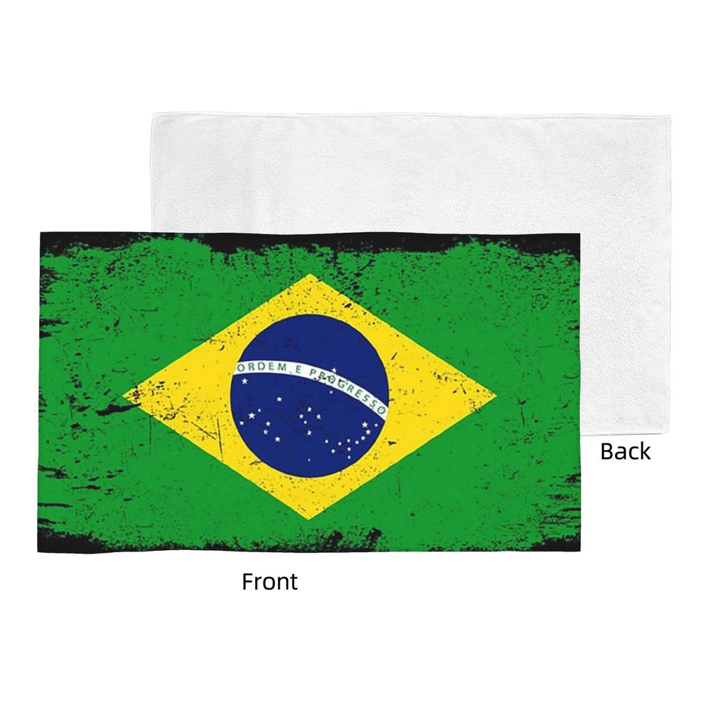 Brasilien Landesflagge Brasilien Tourist Brasilien Nationalmannschaft Weiches Gesichtstuch Schnelltrocknend Pool Bad Baumwolltücher Saugfähig