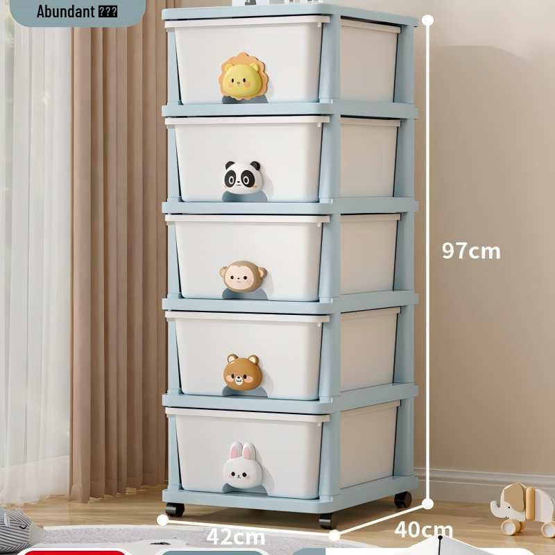 Children's Storage Cabinet with Drawers for Toys, Snacks, Clothes, and Bedside Use