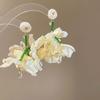 1pair Resin Fabric Fabric Flower Earring Pink Blue White Ear Accessories  Vacation Beach Daily