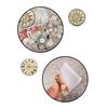 46pcs Diary Decorative Decal Self Adhesive Vintage Clock Pattern Diary Stickers for Handbooks Notebooks Albums Theory