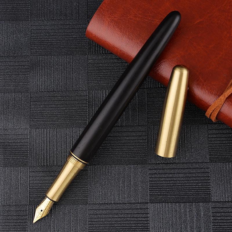 

Rosewood Metal Fountain Pen Set with Hard Nib and Wooden Engraving Gift Box