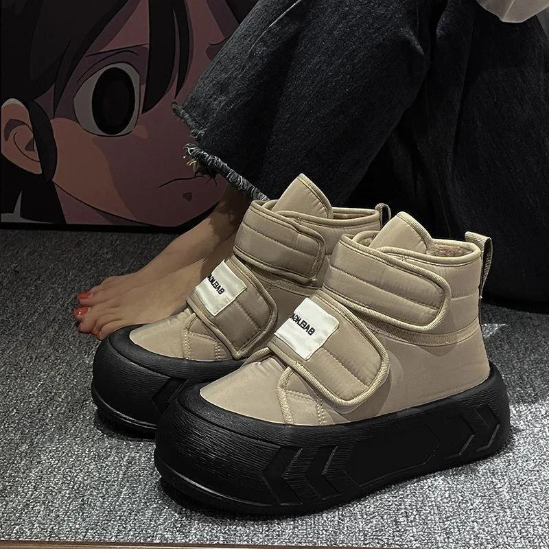 Female Shoes White Platform Ladies Snow Boots High Chunky Trend 2024 Padded Comfortable And Elegant Stylish Low Price Sale