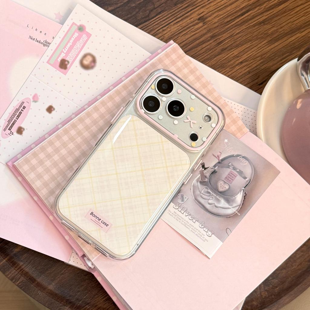 Niche Girl's Diamond-patterned Apple17pro Phone Case iphone16Transparent14All Inclusive15Applicable17Korean Style