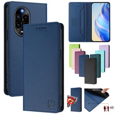 Luxury Leather Case For Huawei Nova 13 Pro Nova13 Pro RFID Blocking Card Slots Magnetic Attraction Stand Shockproof Flip Cover