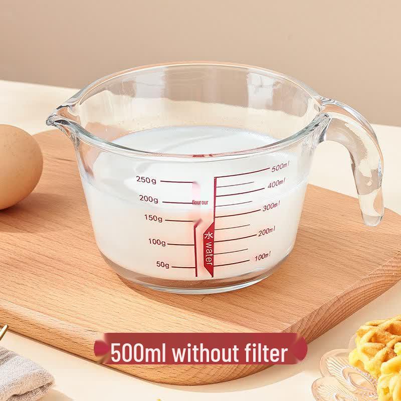 ZISIZ Glass Measuring Cup with Handle
