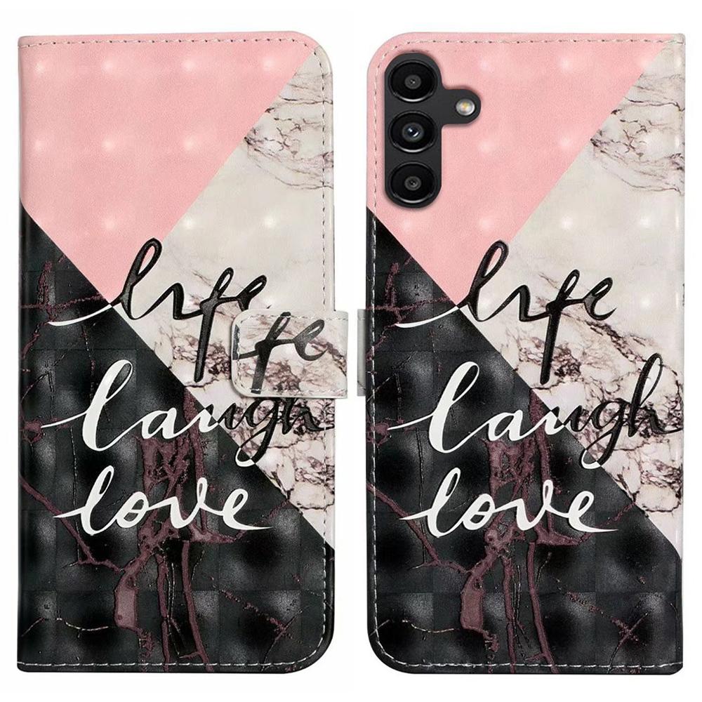 For Samsung Galaxy S24 FE Case 3D Pattern Printed Leather Phone Cover Card Holder