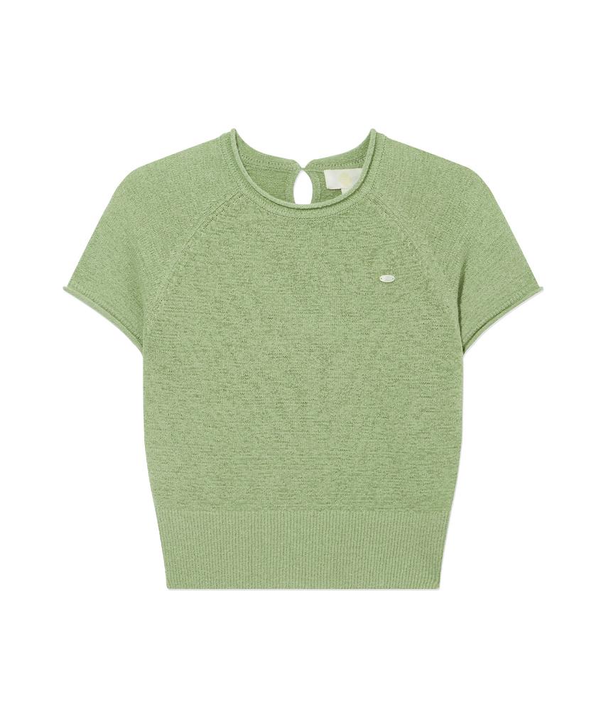 COVERNAT WOMAN Boucle Raglan Half Knit Lime
