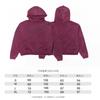 Oversized Unisex Hooded Sweatshirt With Distressed Washed Letter Print Cotton Blend Casual Top Teens Adults