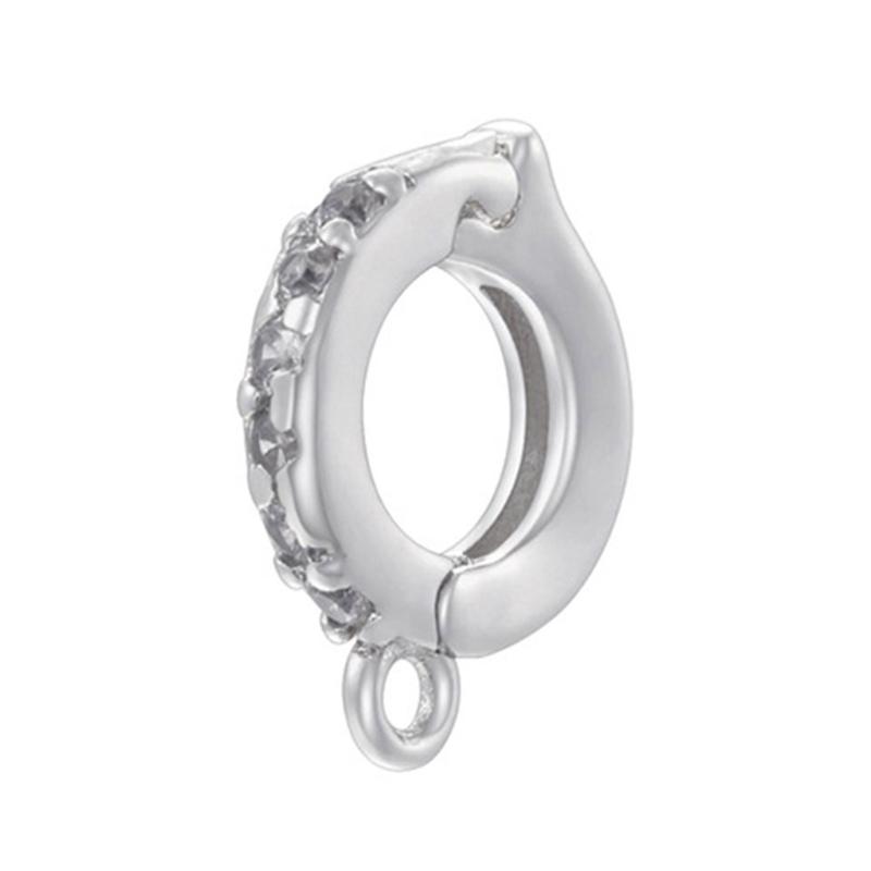 

Элегантная застежка из кубического циркония, портативная, для жемчуга, улучшающая соединительные элементы, ювелирный аксессуар для браслетов, ожерелий белого золота