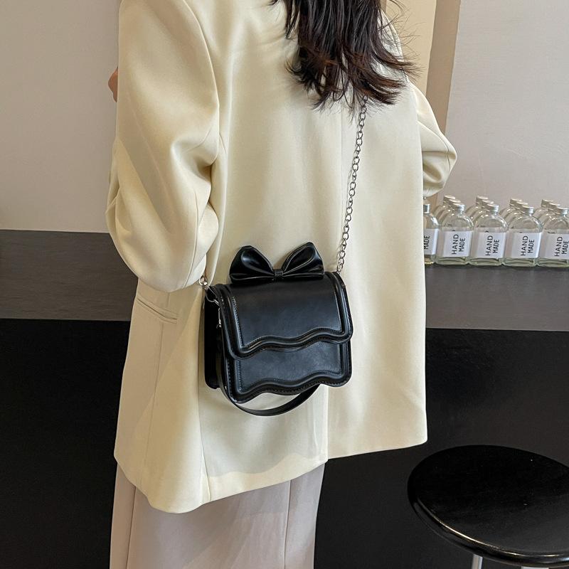 Cute Bag New Summer Bow Mini Square Bag Super Small Fairy Crossbody Bag Coin Wallet Trendy