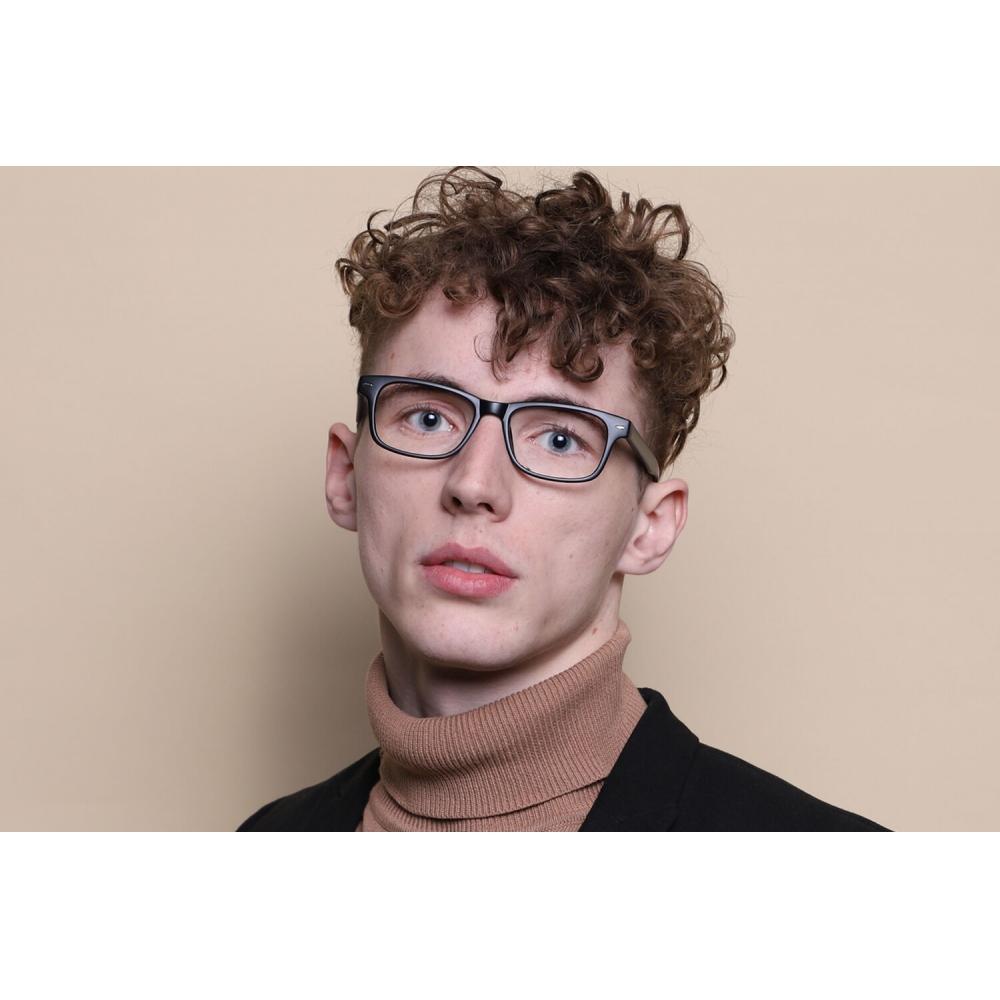 Full Rim Rectangle Black Smartbuy Collection Quinn Cp156 Fashion Unisex Eyeglasses