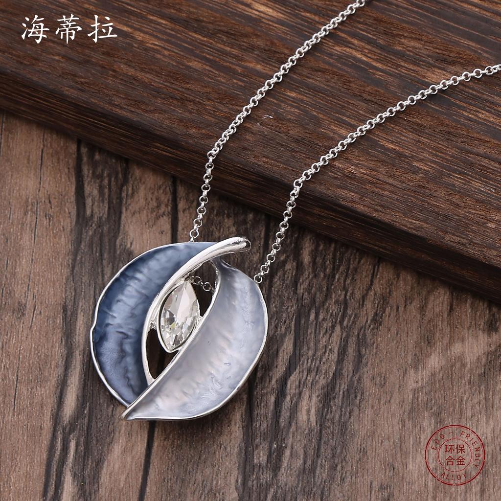 New Blue Oil Eye Alloy Necklace, Fashionable Rupert's Tears Women's High-end Pendant