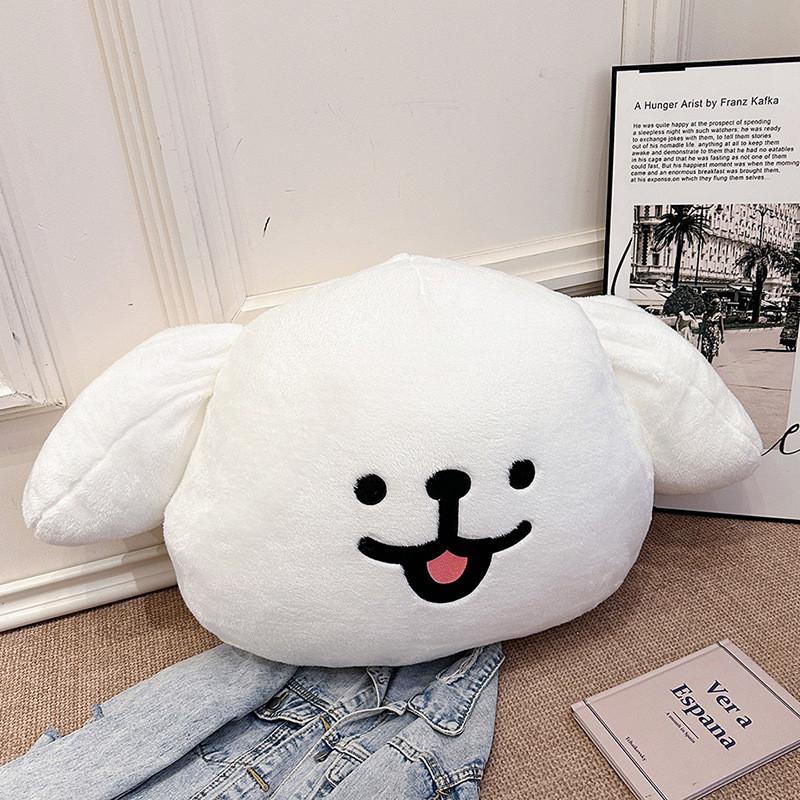 

Cute Maltese Smiling And Laughing Expressions Plush Doll Pillows Cushion For Living Room Decor And Gifts Laughter,40cm