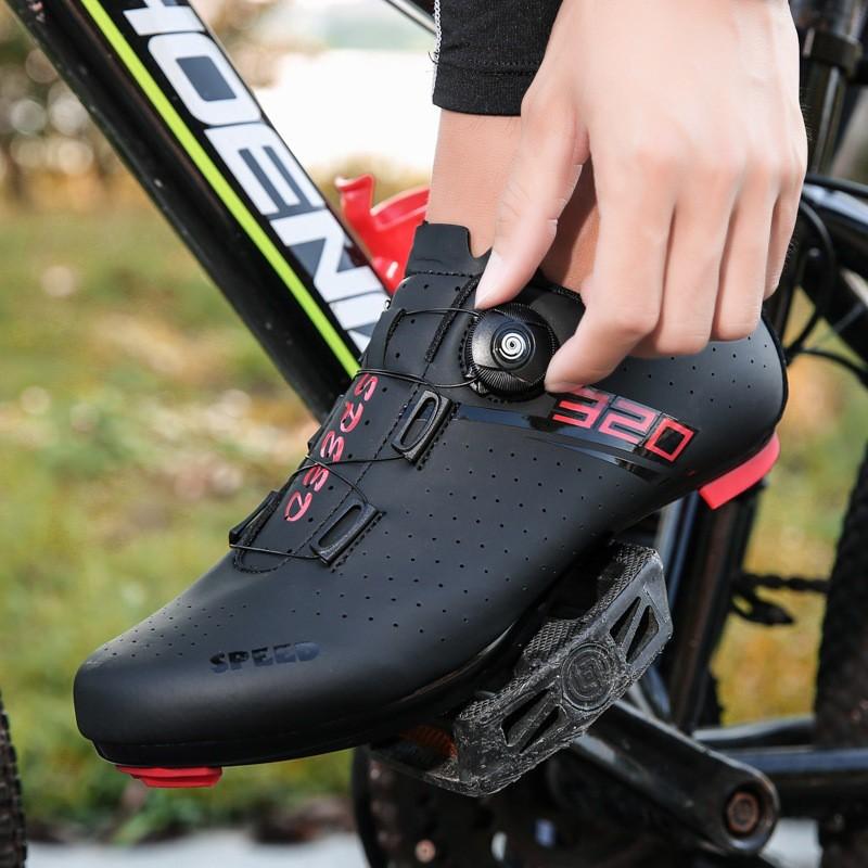 Road Cycling Shoes With Cleat Compatibility Breathable Stiff Sole Mountain Bike Locking Pedal Unisex