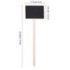 10Pcs Wooden Plant  ,   Blackboard Garden Sign with Flat Rod, for Writing Plant Name Mes, Garden Flower Shop Decoration